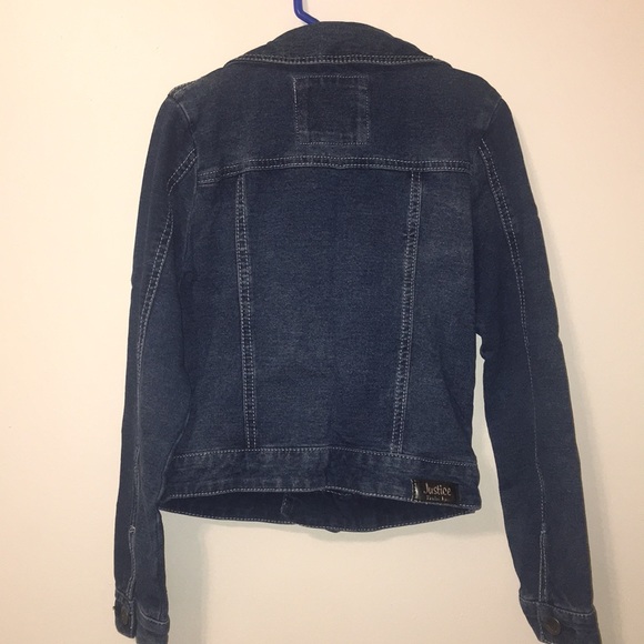 Justice Bedazzled Stretchy Jean like Jacket - Picture 5 of 6